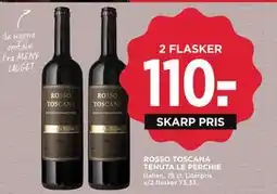 MENY ROSSO TOSCANA TENUTA LE PERCHIE, DKK 110 tilbud