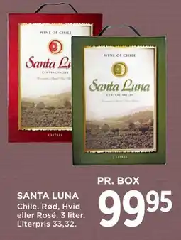 MENY SANTA LUNA, DKK 99.95 tilbud