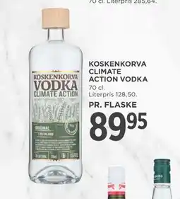 MENY KOSKENKORVA CLIMATE ACTION VODKA, DKK 89.95 tilbud