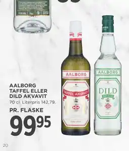 MENY AALBORG TAFFEL ELLER DILD AKVAVIT, DKK 99.95 tilbud