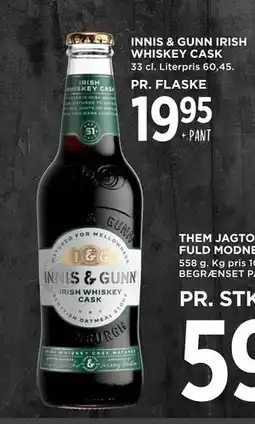 MENY INNIS & GUNN IRISH WHISKEY CASK, DKK 19.95 tilbud