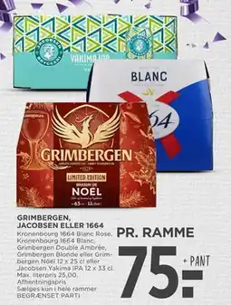 MENY GRIMBERGEN, JACOBSEN ELLER 1664, DKK 75 tilbud