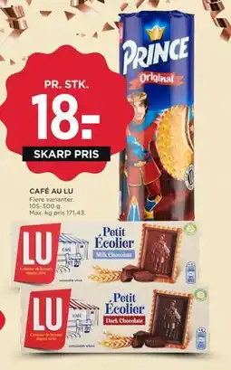 MENY CAFÉ AU LU, DKK 18 tilbud