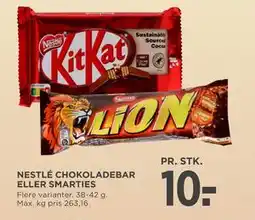 MENY NESTLÉ CHOKOLADEBAR ELLER SMARTIES, DKK 10 tilbud