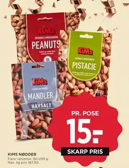 MENY KIMS NØDDER, DKK 15 tilbud