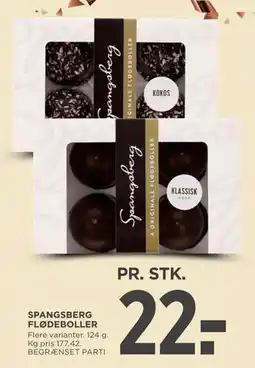 MENY SPANGSBERG FLØDEBOLLER, DKK 22 tilbud