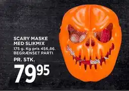 MENY SCARY MASKE MED SLIKMIX, DKK 79.95 tilbud