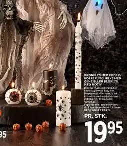 MENY KRONELYS MED EDDERKOPPER, FIGURLYS MED ØJNE ELLER BLOKLYS MED MOTIV, DKK 19.95 tilbud