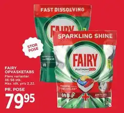 MENY FAIRY OPVASKETABS, DKK 79.95 tilbud