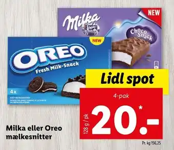Let-Køb Milka eller Oreo mælkesnitter tilbud
