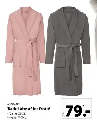 Badekåbe af let frotté