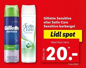 Gillette Sensitive eller Satin Care Sensitive barbergel