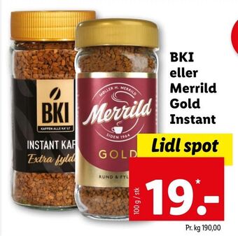 Let-Køb BKI eller Merrild Gold Instant tilbud