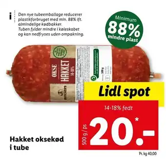 Hakket oksekød i tube