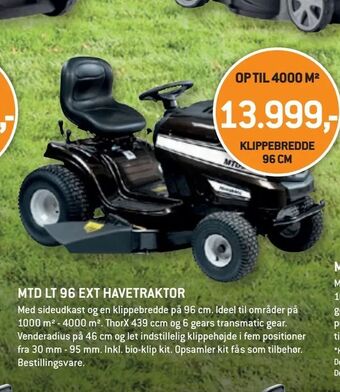Mtd lt 96 ext havetraktor