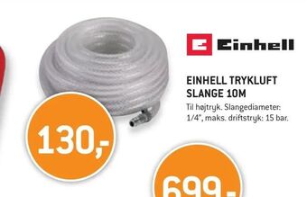 XL-BYG Einhell trykluft slange 10m tilbud