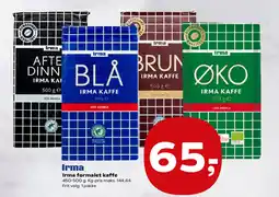 Kvickly Irma formalet kaffe tilbud