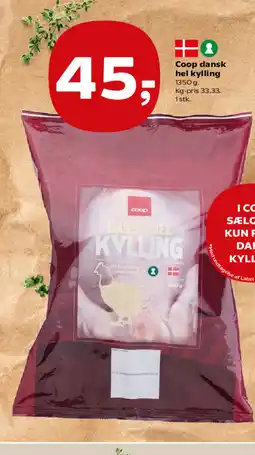 Kvickly Coop dansk hel kylling tilbud