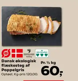Kvickly Dansk økologisk flæskesteg af Poppelgris tilbud