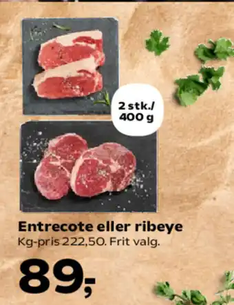 Kvickly Entrecote eller ribeye tilbud