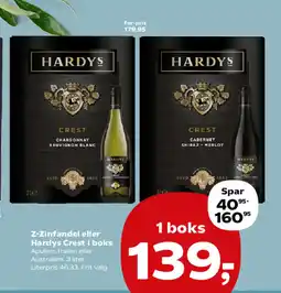 Kvickly Hardys Crest i boks tilbud