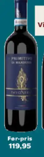 Kvickly Pavonero Primitivo di Manduria tilbud
