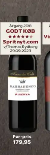 Kvickly Barbaresco Riserva Terra dei Celti tilbud
