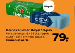 Kvickly Heineken eller Royal tilbud
