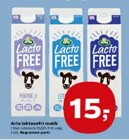Kvickly ARLA laktosefri mælk tilbud