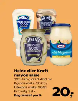 Kvickly HEINZ eller Kraft mayonnaise tilbud