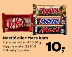 Kvickly Nestlé eller Mars bars tilbud