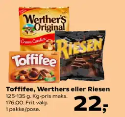 Kvickly Toffifee, Werthers eller Riesen tilbud
