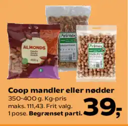 Kvickly Coop mandler eller nødder tilbud