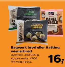 Kvickly Bagværk brød eller Hatting wienerbrød tilbud
