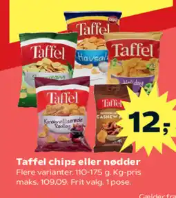 Kvickly Taffel chips eller nødder tilbud