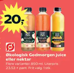 Kvickly Økologisk Godmorgen juice eller nektar tilbud
