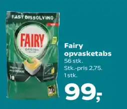 Kvickly FAIRY opvasketabs tilbud