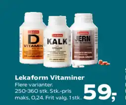 Kvickly Lekaform Vitaminer tilbud