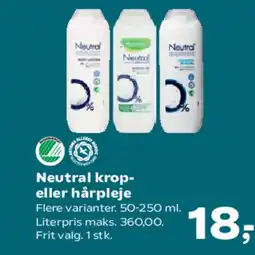 Kvickly Neutral krop- eller hårpleje tilbud