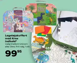 Kvickly Legetøjskuffert med Krea indhold tilbud