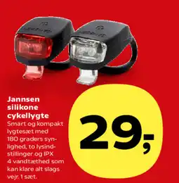 Kvickly Jannsen silikone cykellygte tilbud