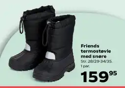 Kvickly Friends termostøvle med snøre tilbud