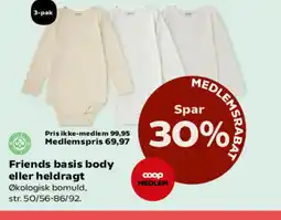 Kvickly Friends basis body eller heldragt tilbud