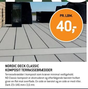 XL-BYG Nordic deck classic komposit terrassebrædder tilbud