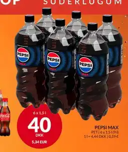 Nielsen's Discount PEPSI MAX, DKK 40 tilbud
