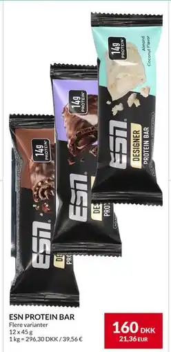 Nielsen's Discount ESN PROTEIN BAR, DKK 160 tilbud