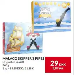 Nielsen's Discount MALACO SKIPPER'S PIPES, DKK 29 tilbud