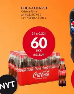 Nielsen's Discount COCA-COLA PET, DKK 60 tilbud