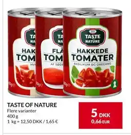 Nielsen's Discount TASTE OF NATURE, DKK 5 tilbud