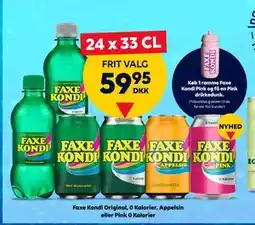 BorderShop Faxe Kondi Original, 0 Kalorier, Appelsin eller Pink 0 Kalorier, DKK 59.95 tilbud